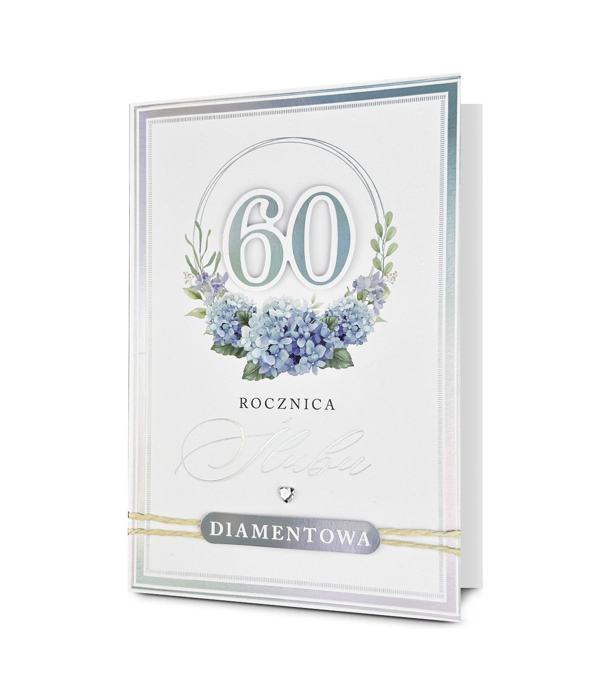 Kartka na 60 rocznicę ślubu Diamentowe Gody HM3411
