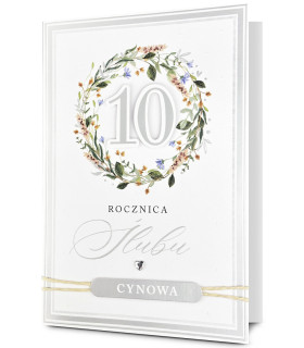 Kartka z okazji 10 rocznicy ślubu, Cynowej HM3401