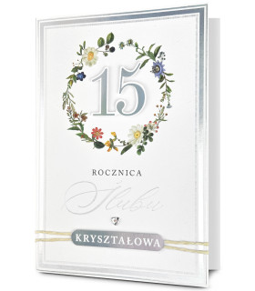 Kartka na 15 rocznicę ślubu Kryształowe Gody HM3402
