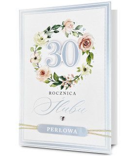 Kartka z okazji 30 rocznicy ślubu, Perłowej HM3405