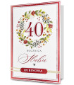 Kartka z okazji 40 rocznicy ślubu Rubinowych Godów HM3407