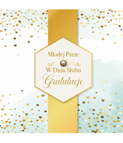 Kartka na ślub z życzeniami dla Młodej Pary Lux21