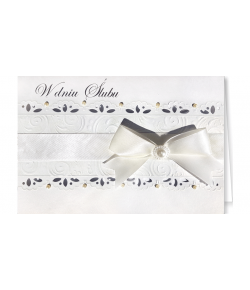 Ekskluzywna kartka ślubna pięknie zdobiona M8 098