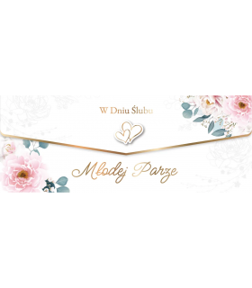 Koperta na prezent ślubny banknoty, pieniądze Lux102