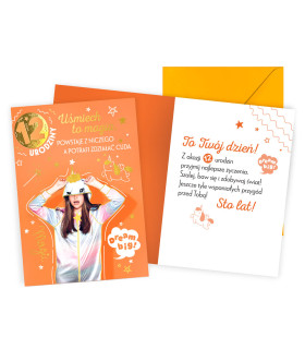 Kartka na 12 urodziny dla Dziewczyny V97