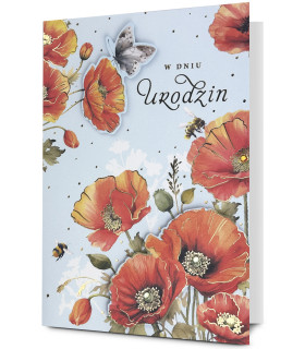 Kartka na urodziny Maki zdobiona cyrkoniami HM3420