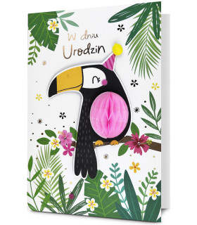 Kartka urodzinowa pięknie zdobiona 3D HM3430