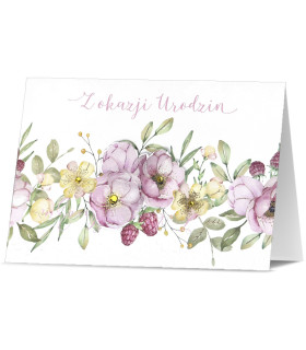 Kartka na urodziny pięknie zdobiona cyrkoniami HM3418