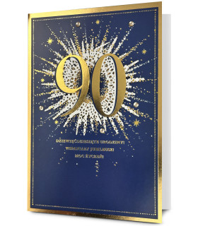 Kartka na 90 urodziny bogato zdobiona HM3089