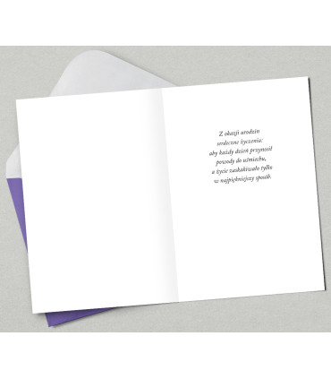 Kartka na urodziny pięknie zdobiona cyrkoniami HM3423