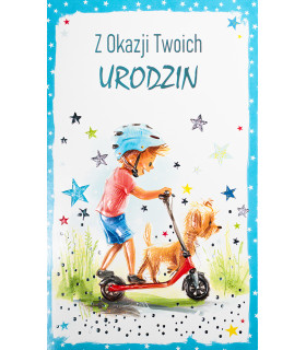 Kartka urodzinowa dla chłopczyka z kieszonką na prezent 17A6062