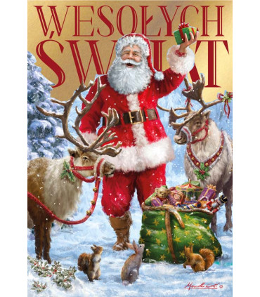 Kartka świąteczna z życzeniami od Mikołaja PP2277