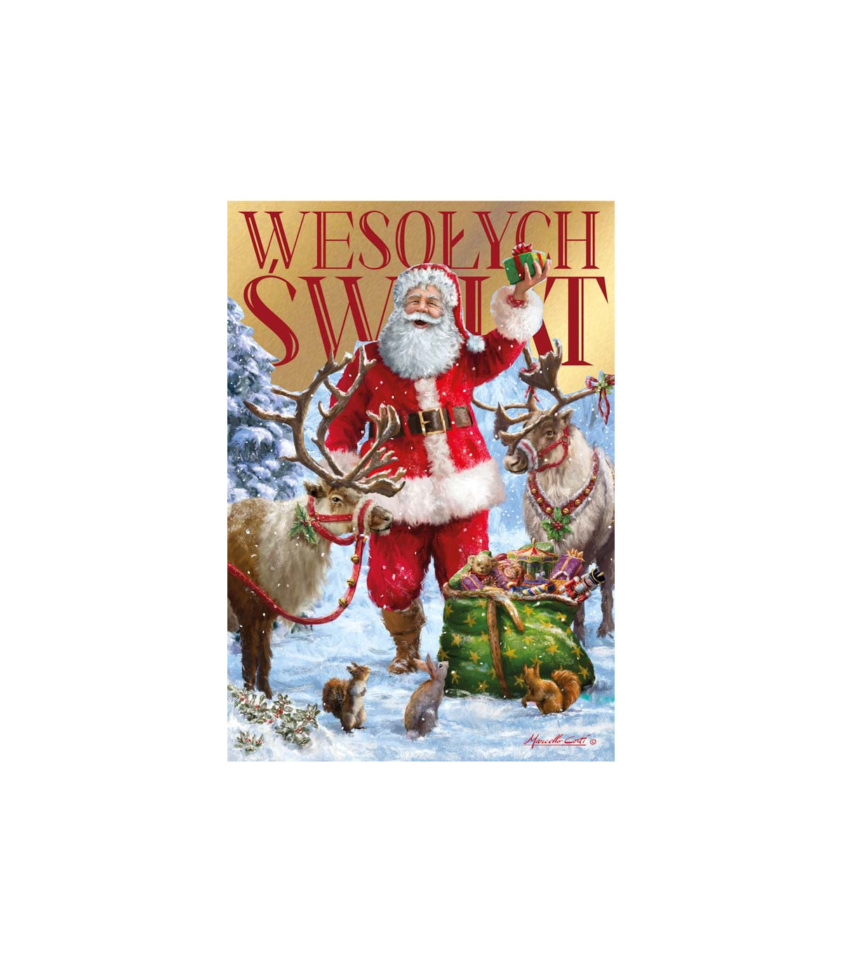 Kartka świąteczna z życzeniami od Mikołaja PP2277