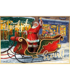 Kartka świąteczna z Mikołajem, z życzeniami PP2278