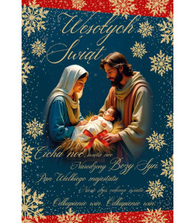 Kartka na Boże Narodzenie z pięknymi życzeniami PP2282