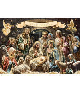 Kartka świąteczna Szopka Betlejemska DK1360