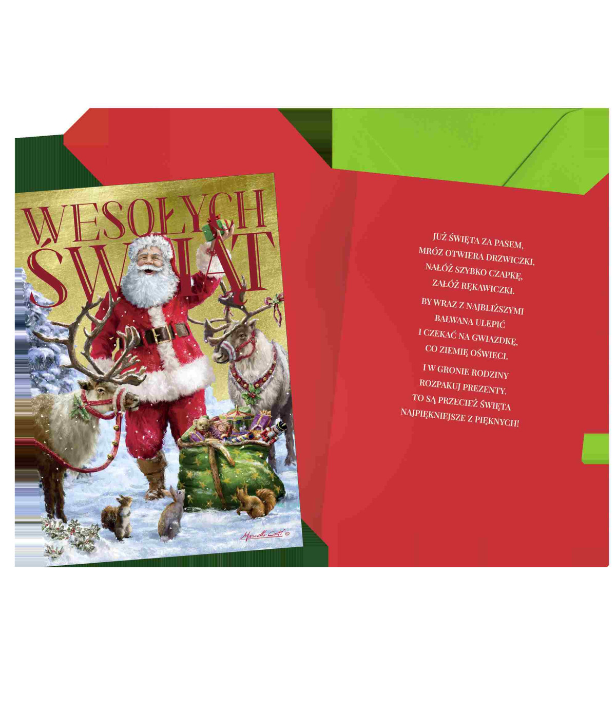 Kartka świąteczna z życzeniami od Mikołaja PP2277