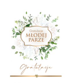 Elegancka Kartka na Ślub z życzeniami Lux 38