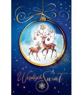 Kartka świąteczna z życzeniami pięknie zdobiona ABBN6