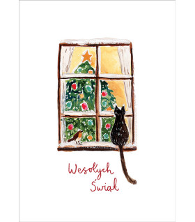 Kartka na Święta z życzeniami artystyczna BNL33