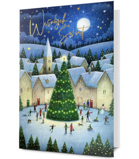 Kartka świąteczna  pejzaż zimowy KStar158