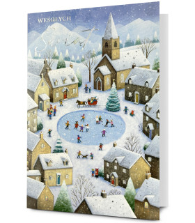 Kartka świąteczna  pejzaż zimowy KStar159