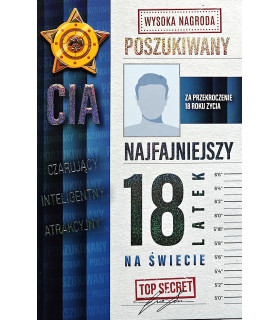 Kartka na 18 urodziny dla Chłopaka, wesoła 4K121