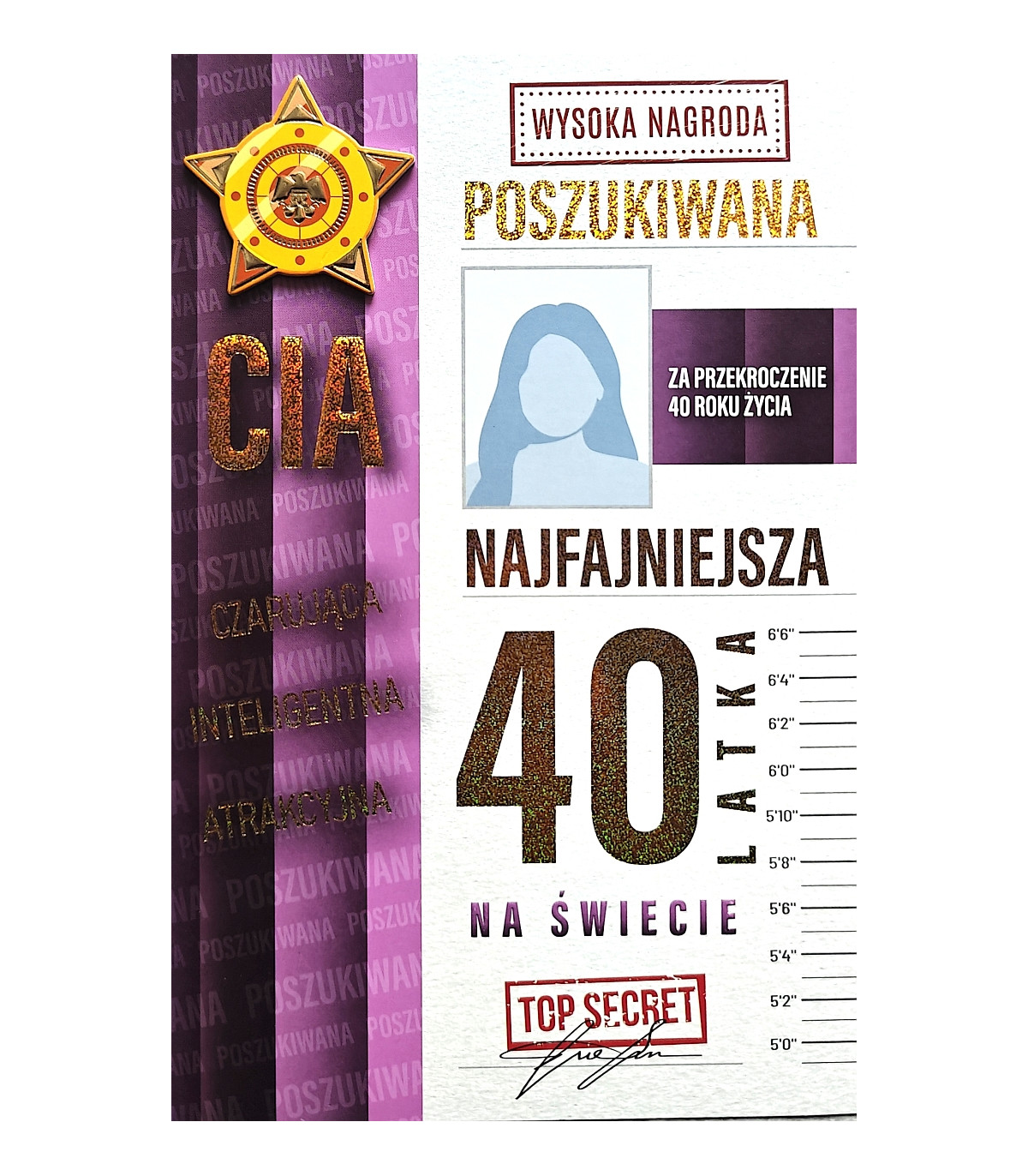 Kartka na 40 urodziny dla Kobiety, śmieszna 4K126