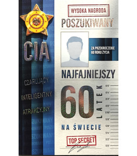 Kartka na 60 urodziny dla Mężczyzny, zabawna 4K129