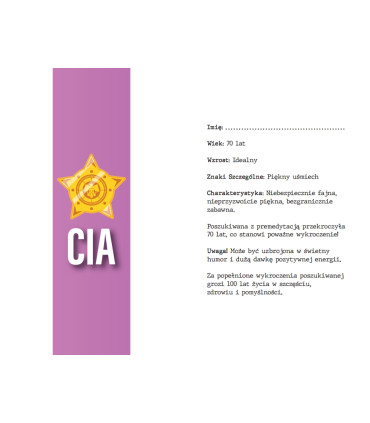 Kartka na 70 urodziny dla Kobiety, zabawna 4K132