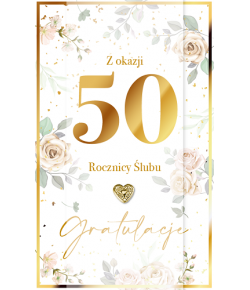 Kartka z okazji 50 rocznicy ślubu LUX46