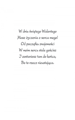 Karnet Walentynkowy VL 21