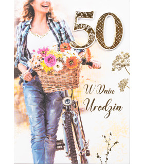 Kartka z okazji 50 urodzin dla Kobiety, Przyjaciółki M1049