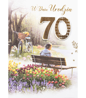 Kartka na 70 urodziny dla Kobiety, Mamy, Babci M1051
