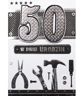 Kartka na 50 urodziny dla Mężczyzny, Przyjaciela M887