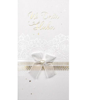Kartka na Ślub pięknie zdobiona, delikatna 6M301