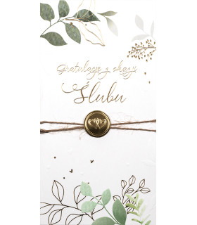 Kartka Ślubna dla Młodej Pary, elegancka 6M300