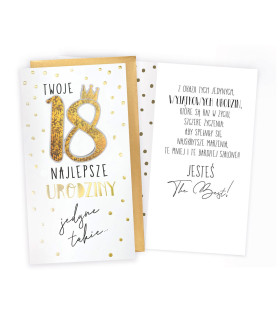 Kartka na 18 urodziny dla Królowej z życzeniami PM276