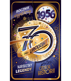 Kartka na 70 urodziny dla urodzonych w 1956 r ABCR31