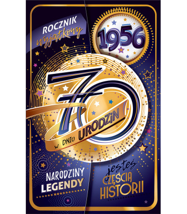 Kartka na 70 urodziny dla urodzonych w 1956 r ABCR31