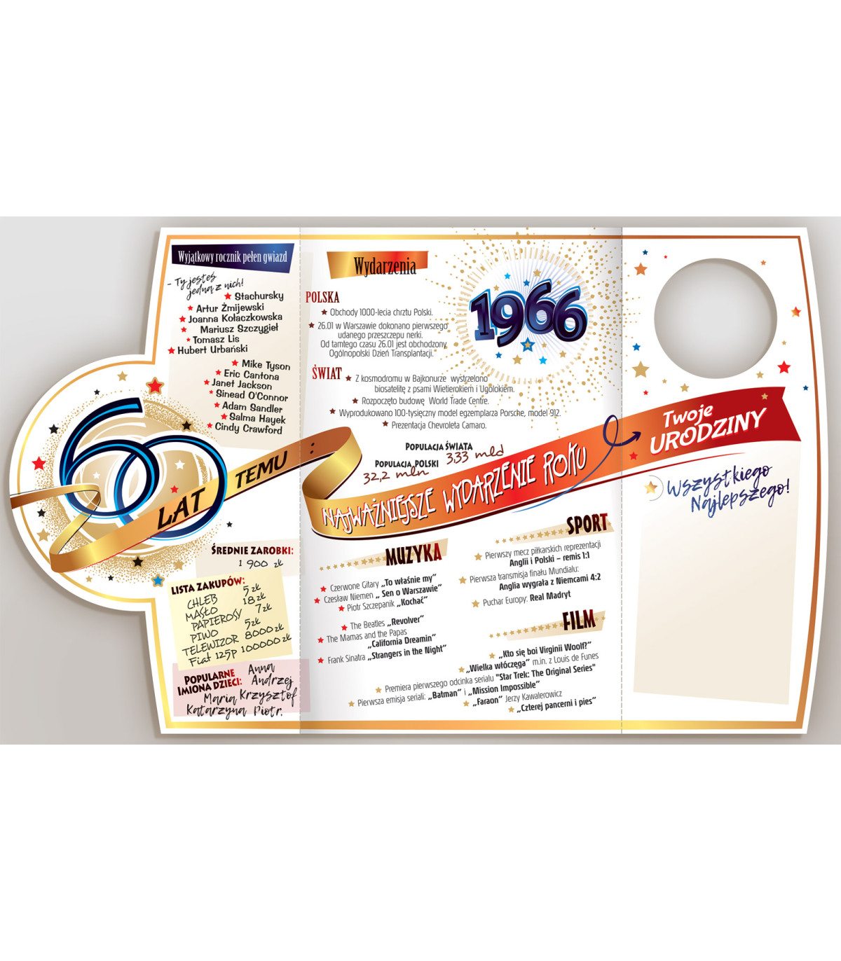 Kartka na 60 urodziny dla urodzonych w 1966 roku ABCR30