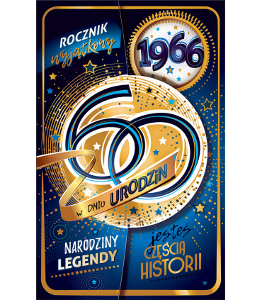 Kartka na 60 urodziny dla urodzonych w 1966 roku ABCR30