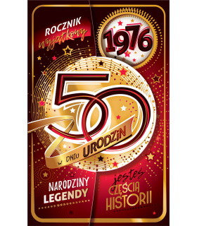 Kartka z okazji 50 urodzin dla urodzonych w 1976 r ABCR29