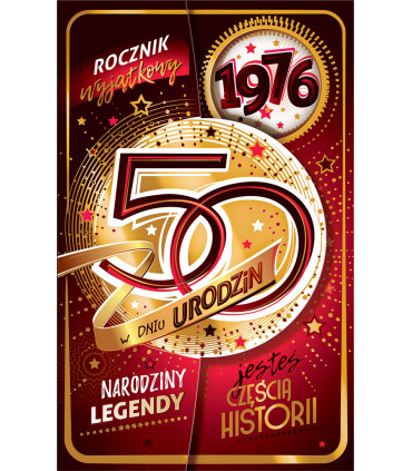 Kartka z okazji 50 urodzin dla urodzonych w 1976 r ABCR29