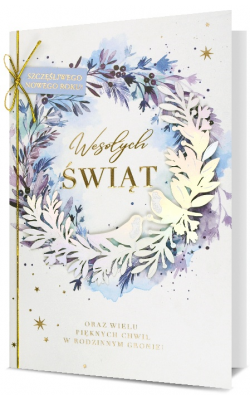 Delikatna Kartka świąteczna duża HM1060