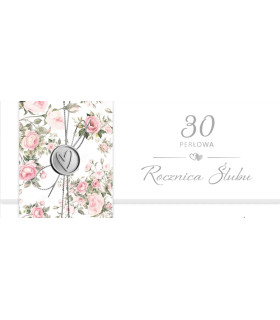 Kartka z okazji 30 Rocznicy Ślubu, Perłowych Godów KPAS262