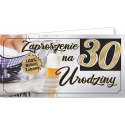 Zaproszenie na 30 urodziny zestaw 10 szt ZAB88
