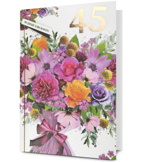 Kartka na Urodziny cudna z cyframi do naklejenia wieku HM3351