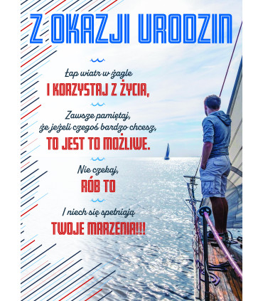 Kartki urodzinowa z życzeniami dla Mężczyzny Grande17