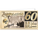 Zaproszenie na 60-te urodziny zestaw 10 szt ZAB92